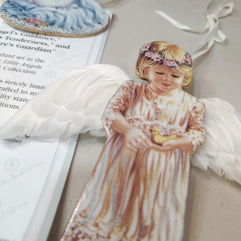 Bradford Edition Heaven's Little Angels 7‎ Ornaments Certificate Of Authenticity